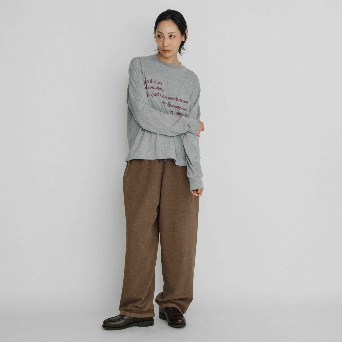 チェーン刺繍ロングTシャツ【BB60-901】