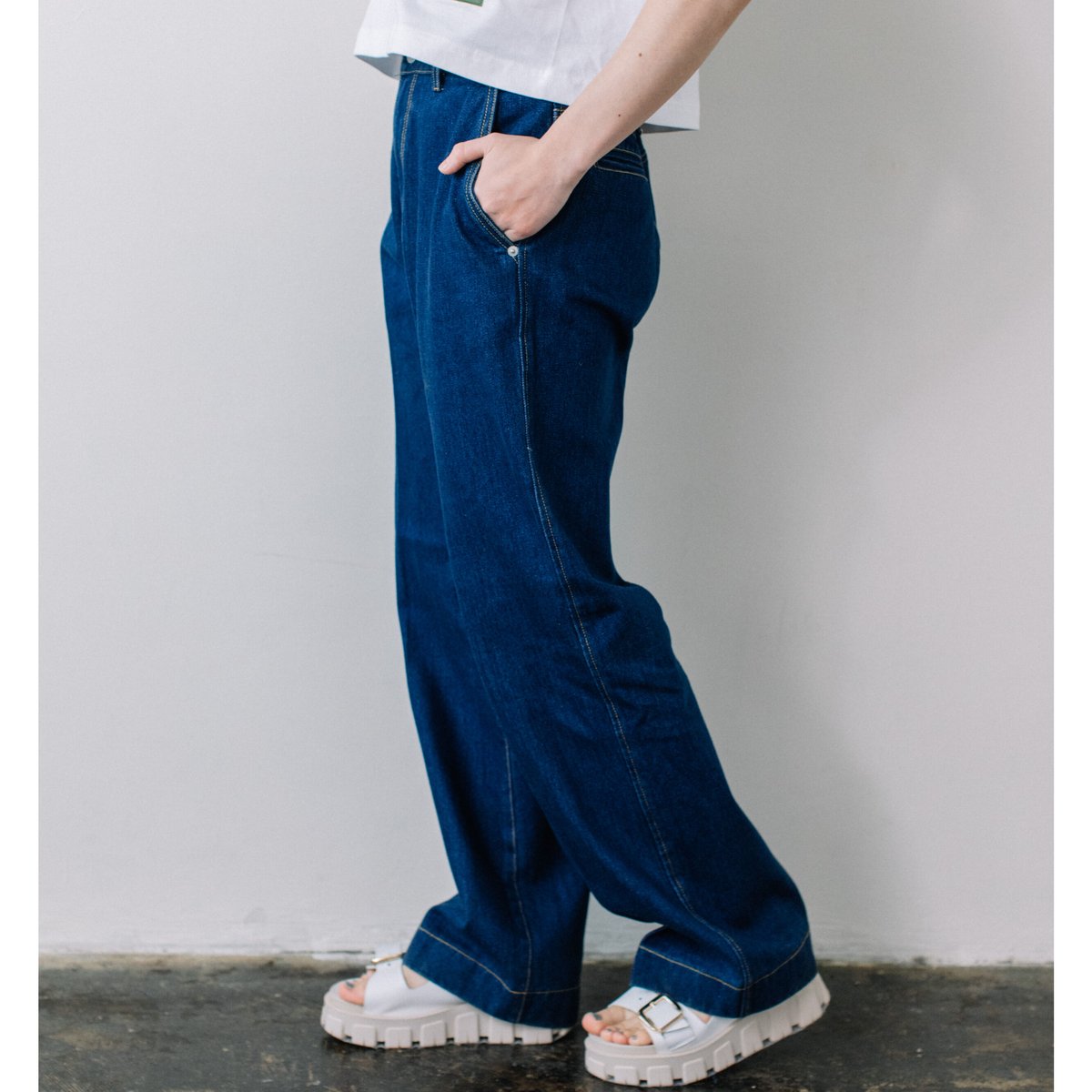 12oz DENIM＆綿ツイル　ストレートパンツ 【BB88-350】