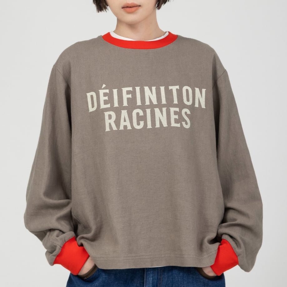 プリント布帛ロングTシャツ【BB61-111】