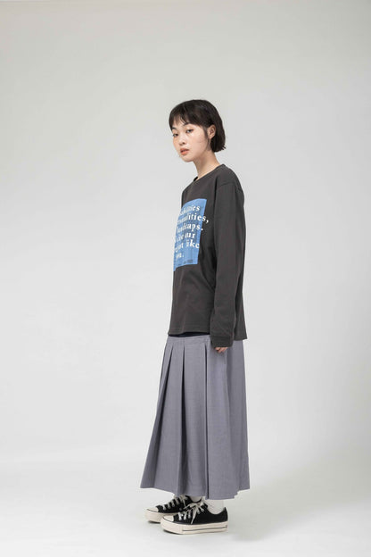 グラフィックロゴプリント ロングスリーブTシャツ【BB61-909】